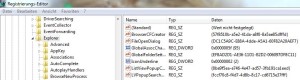 Registry Pfad zum Explorer