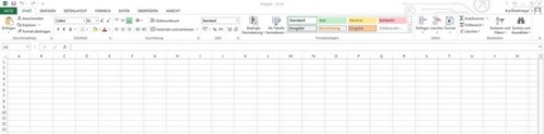 Excel Menue