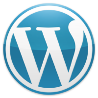 Blaues WordPress Logo