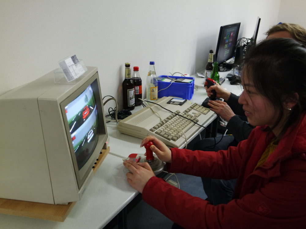 Stand der Medienspürnase Amiga 500 mit Lotus Turbo 3